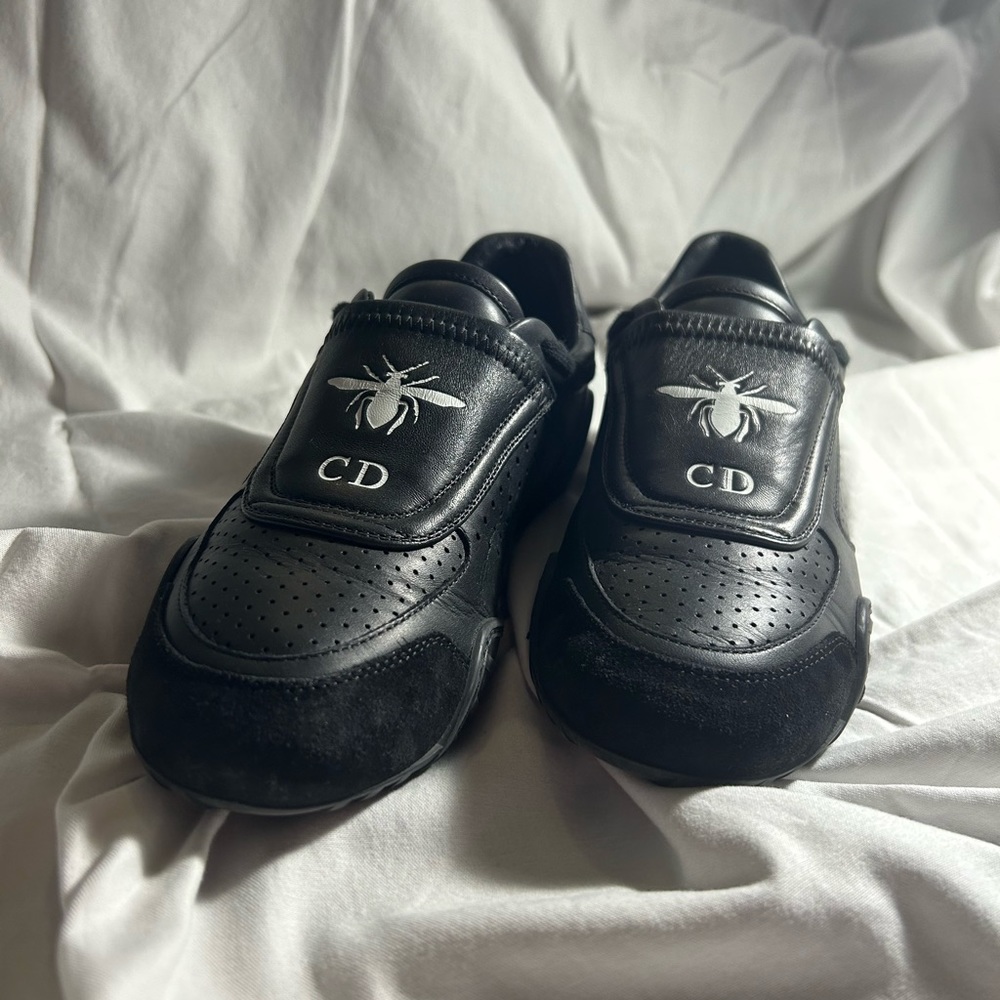 Black Christian Dior sneakers size 6.5 in good condition.